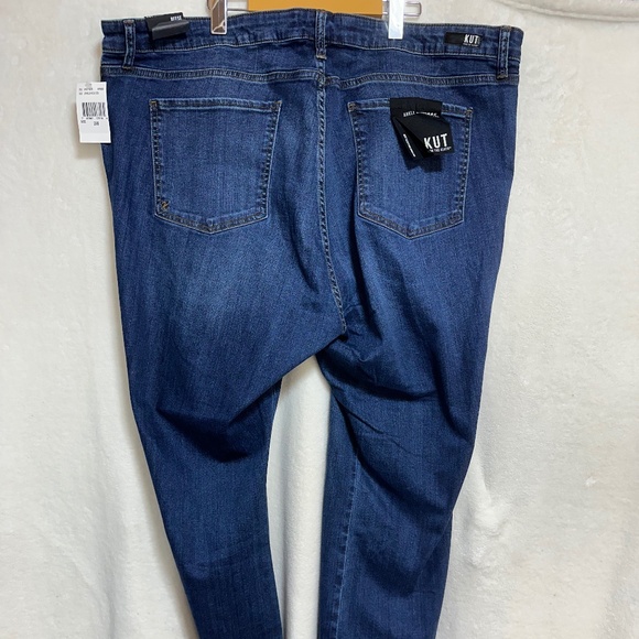 Kut From The Cloth Women's Jeans 24W Blue Reese Ankle Straight Leg High Rise - Picture 4 of 11